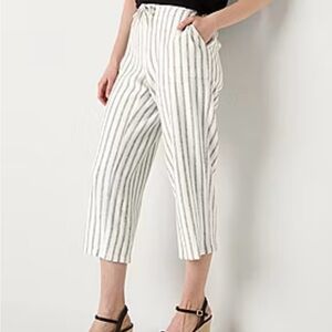 Liz Claiborne Womens Mid Rise Wide Leg Pull-On Pants
